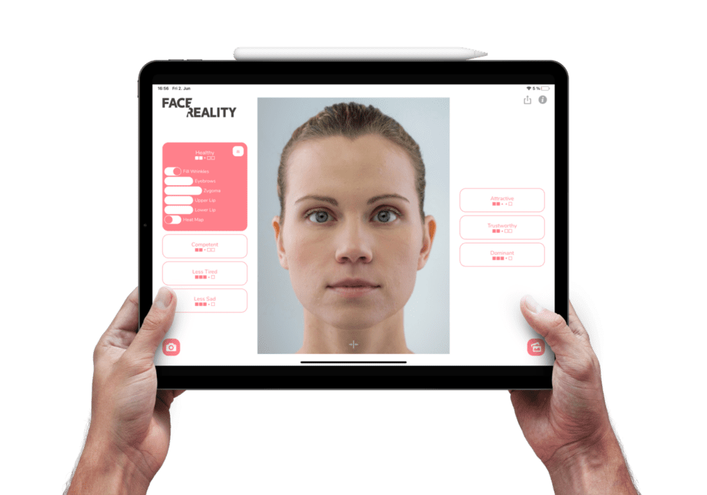 Treatment consultation software for iPad, FaceReality